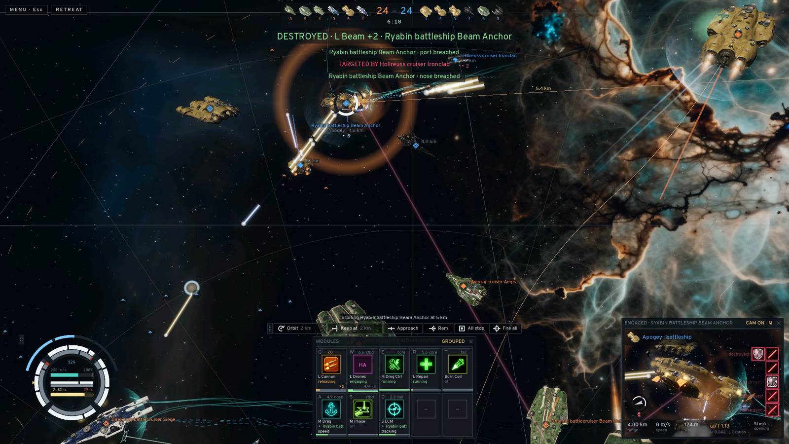 The same fight with the overlay on Medium